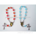One decade Religious Crystal Rosary Bracelet